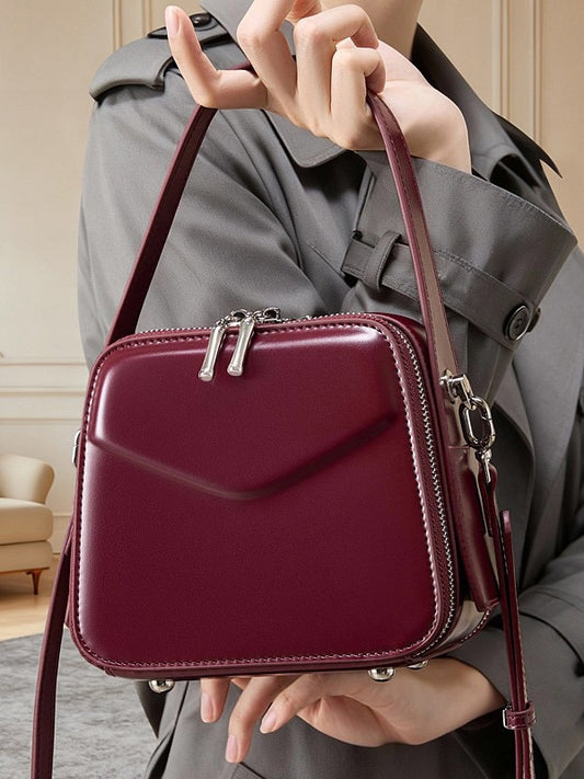 VALENTRA Structured Leather Crossbody Bag