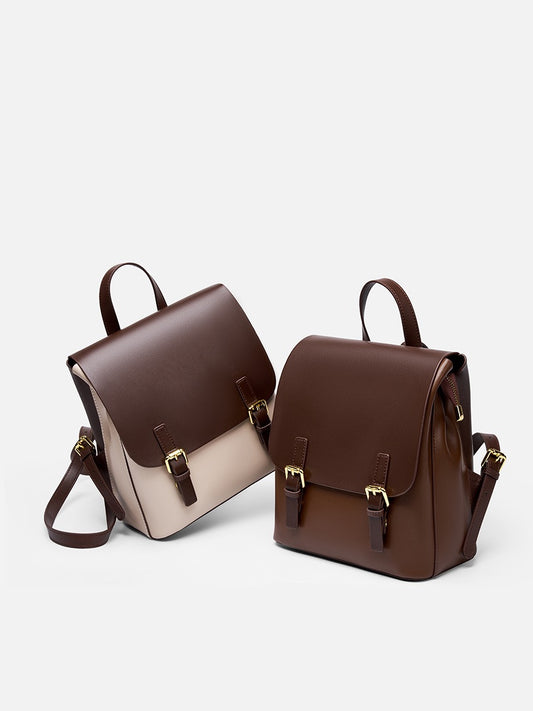 EMILIA Contrast Leather Backpack
