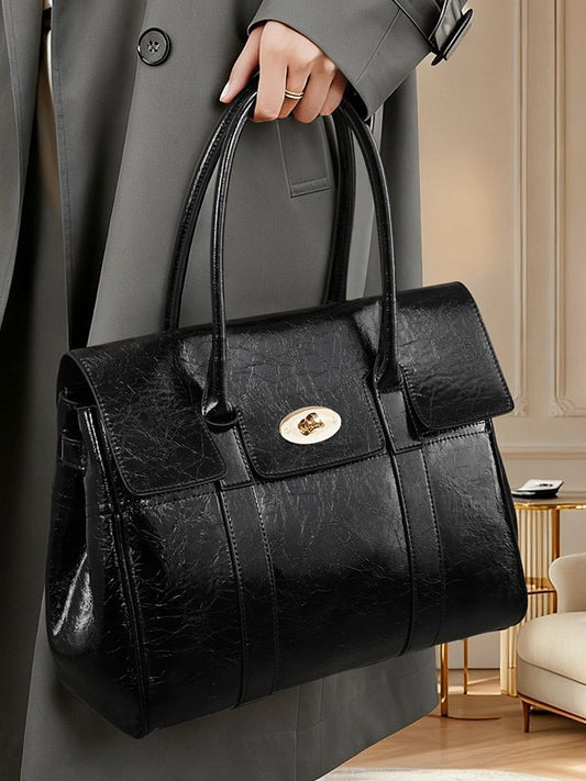 VALENZA Classic Leather Top Handle Bag