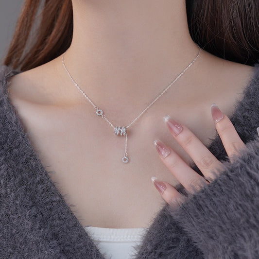ORBELLA Silver Ring Pendant Necklace