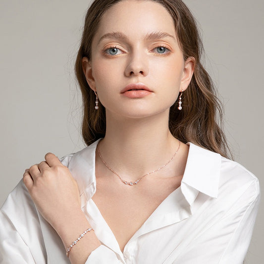 TRIVELLE Silver Drop Earrings