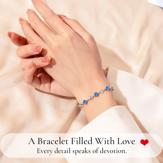 OCEANIA Silver Heart Bracelet