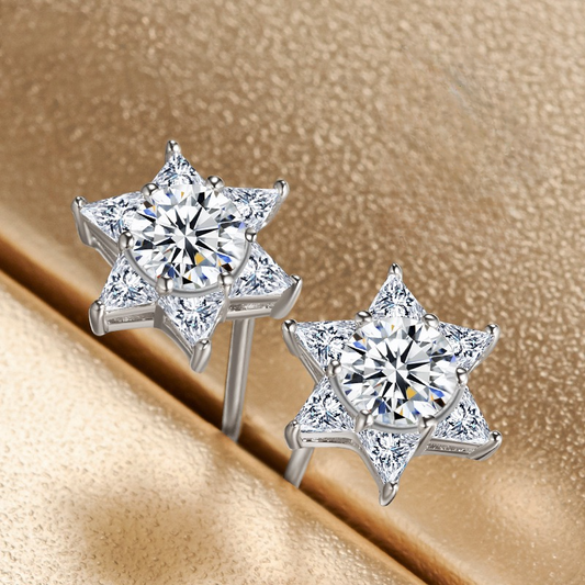 STELLARA Silver Stud Earrings
