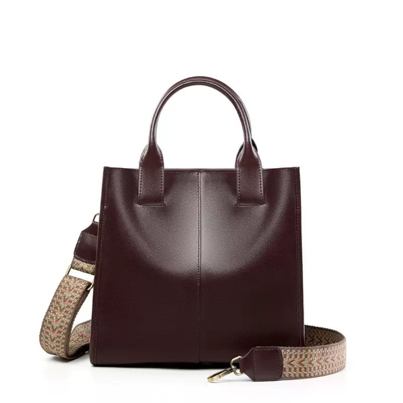 ROXANE Structured Leather Work Tote