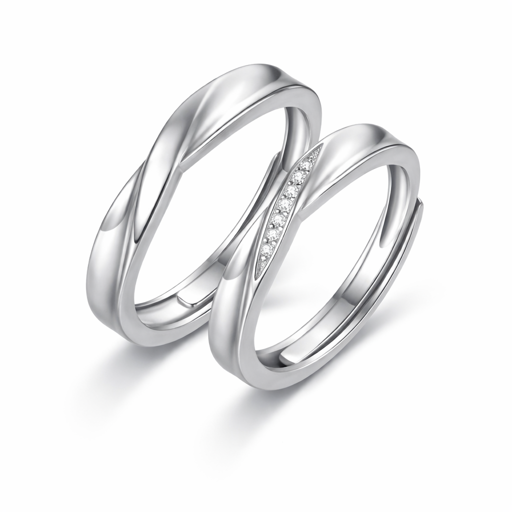 TORSELLA Silver Couple Rings