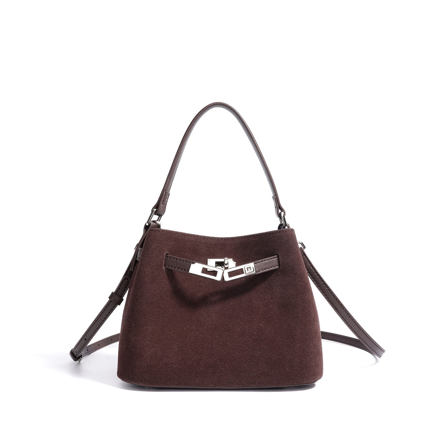 SERAVINA Suede Leather Mini Shoulder Bag