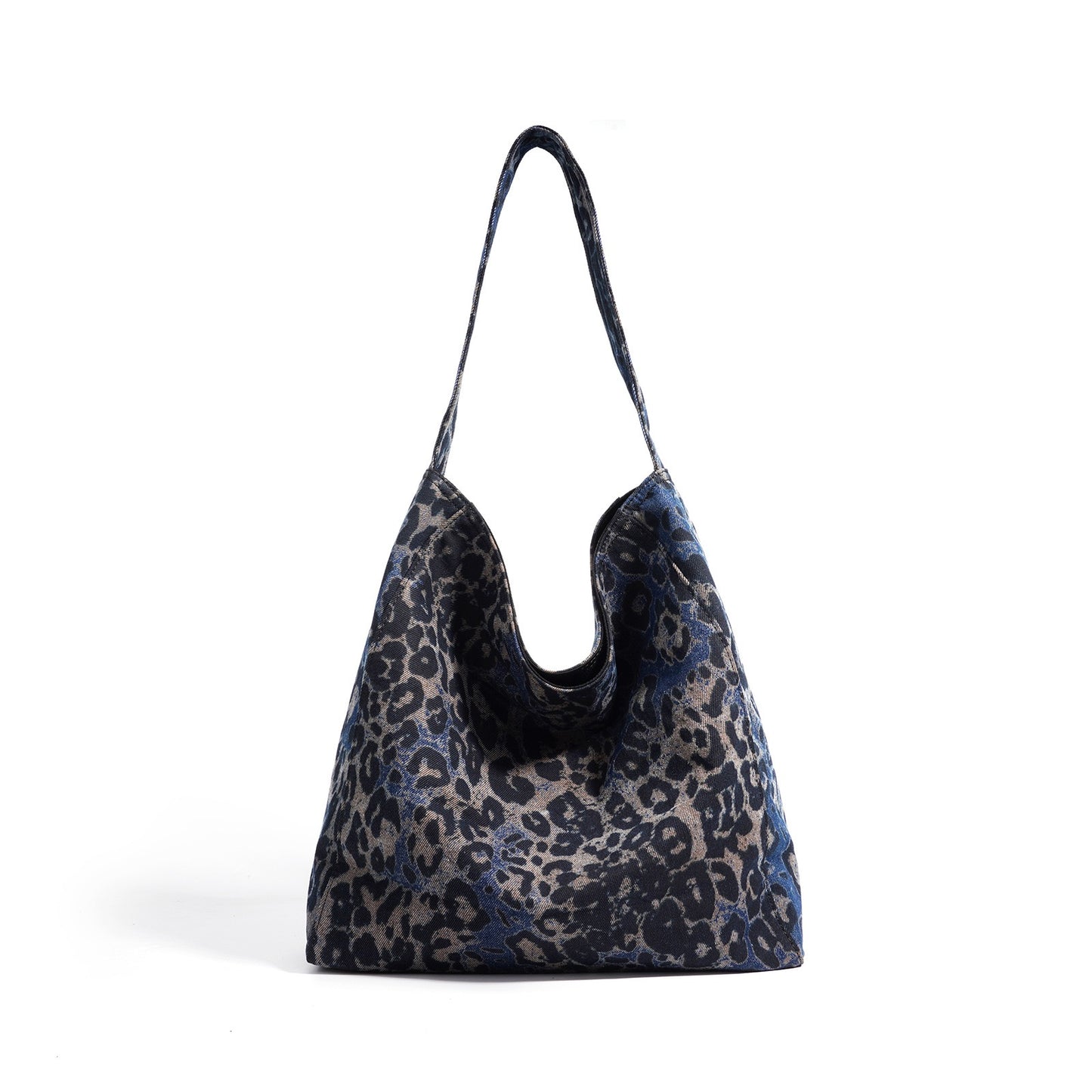 LORVENA Printed Suede Shoulder Bag