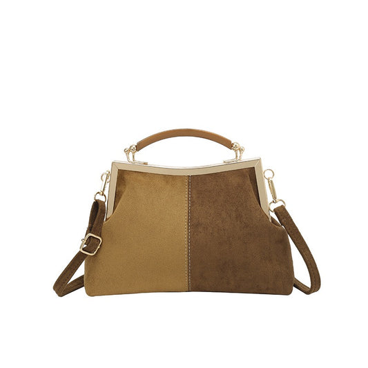 ALVIRA Suede Frame Shoulder Bag