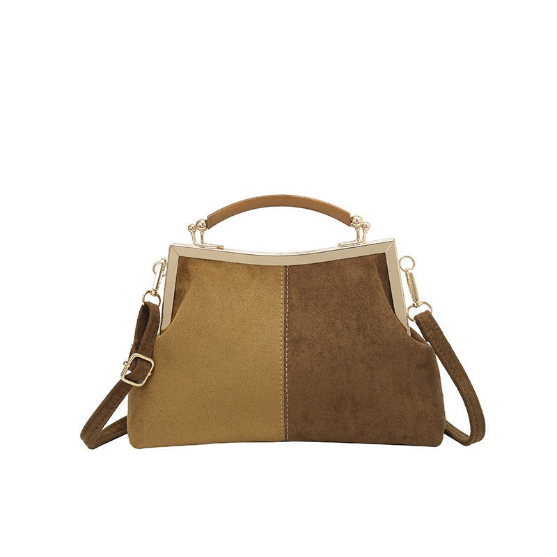 ALVIRA Suede Frame Shoulder Bag