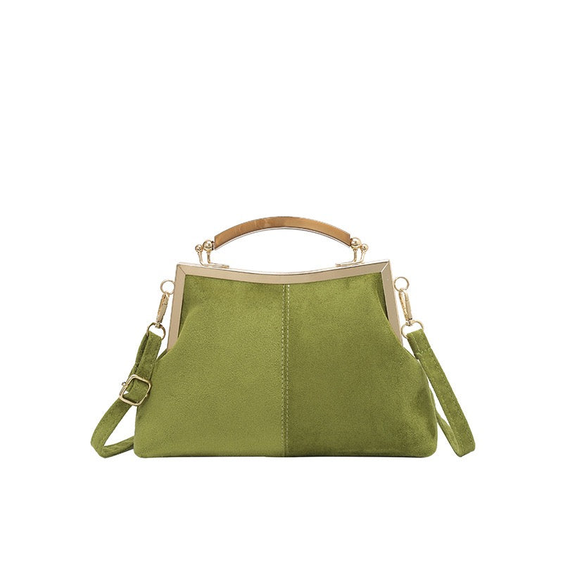 ALVIRA Suede Frame Shoulder Bag