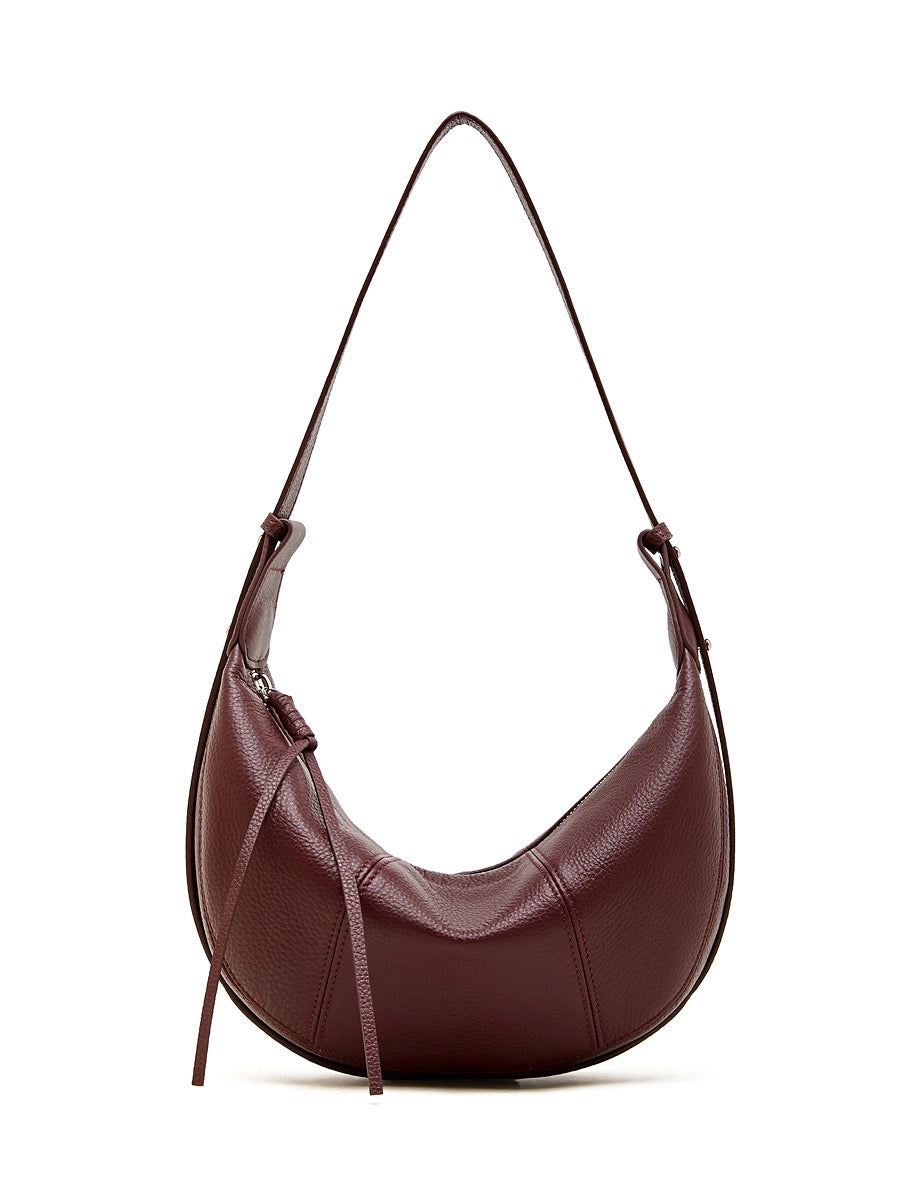 AURELIA Curve Leather Shoulder Bag