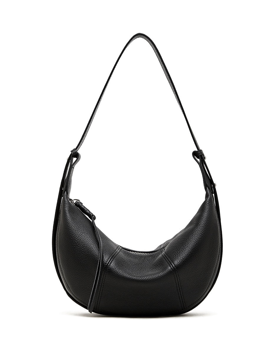 AURELIA Curve Leather Shoulder Bag