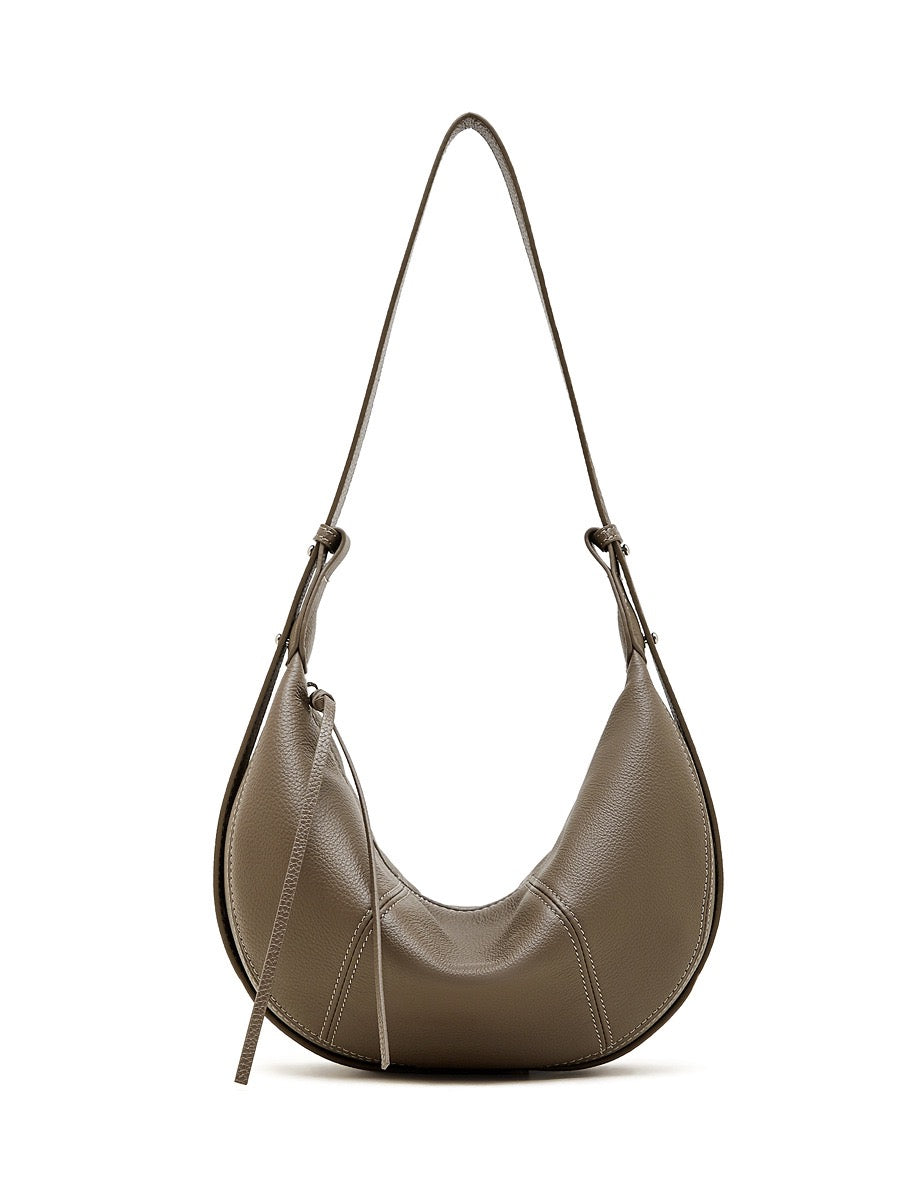 AURELIA Curve Leather Shoulder Bag