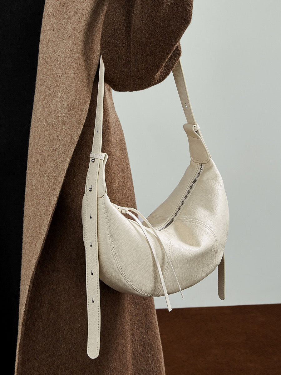 AURELIA Curve Leather Shoulder Bag