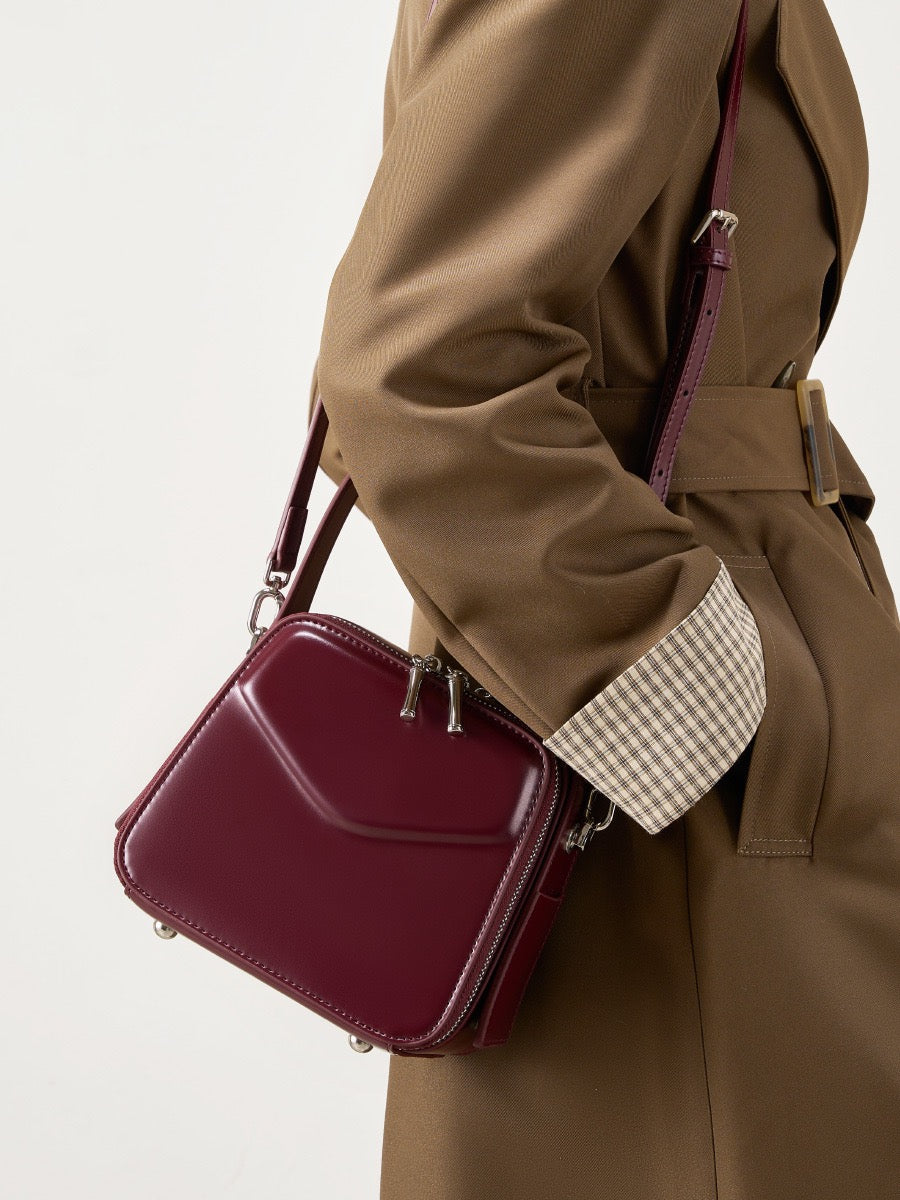 VALENTRA Structured Leather Crossbody Bag