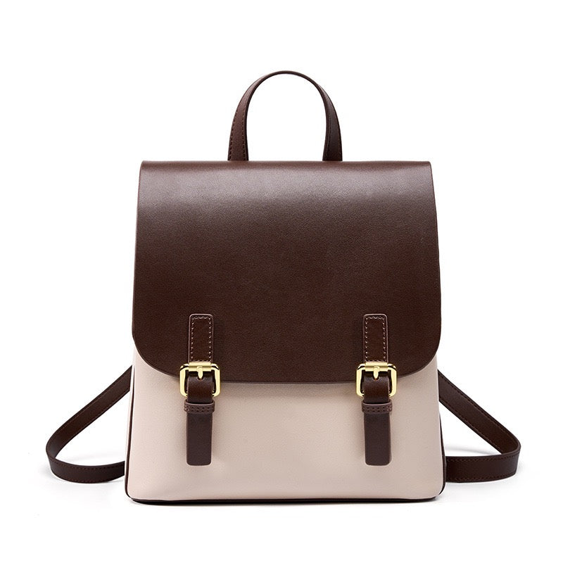 EMILIA Contrast Leather Backpack