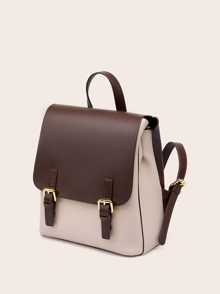 EMILIA Contrast Leather Backpack