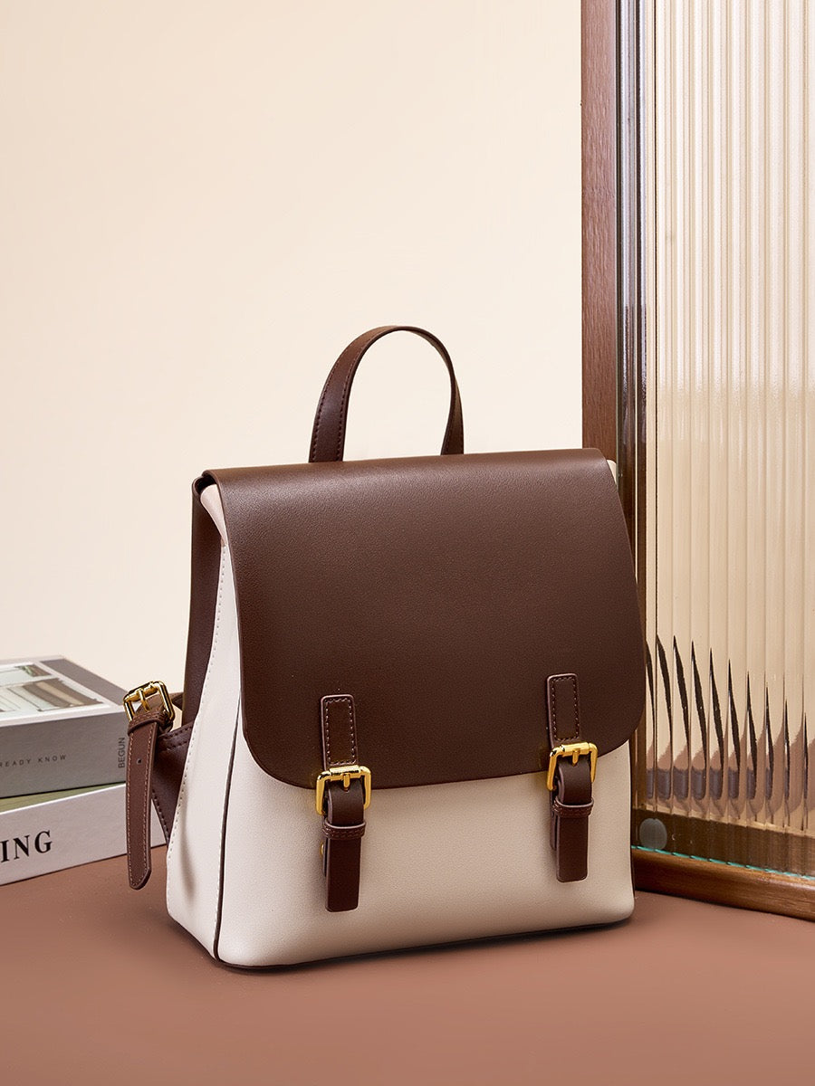 EMILIA Contrast Leather Backpack