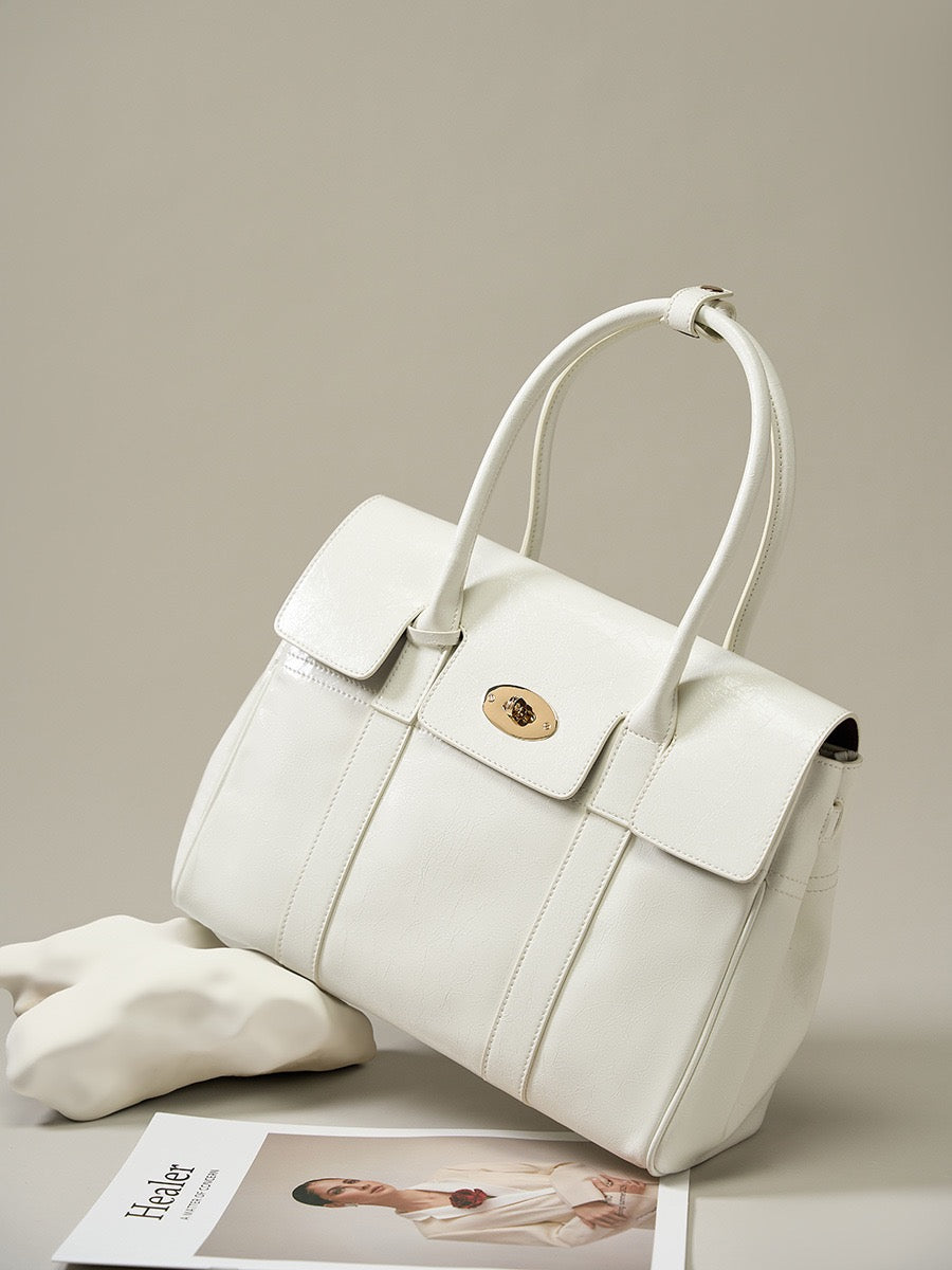 VALENZA Classic Leather Top Handle Bag