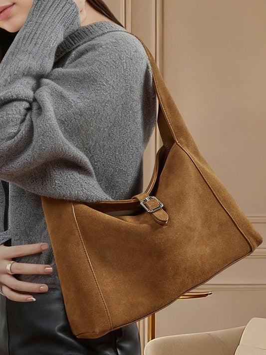 ISADORA Suede Leather Shoulder Bag