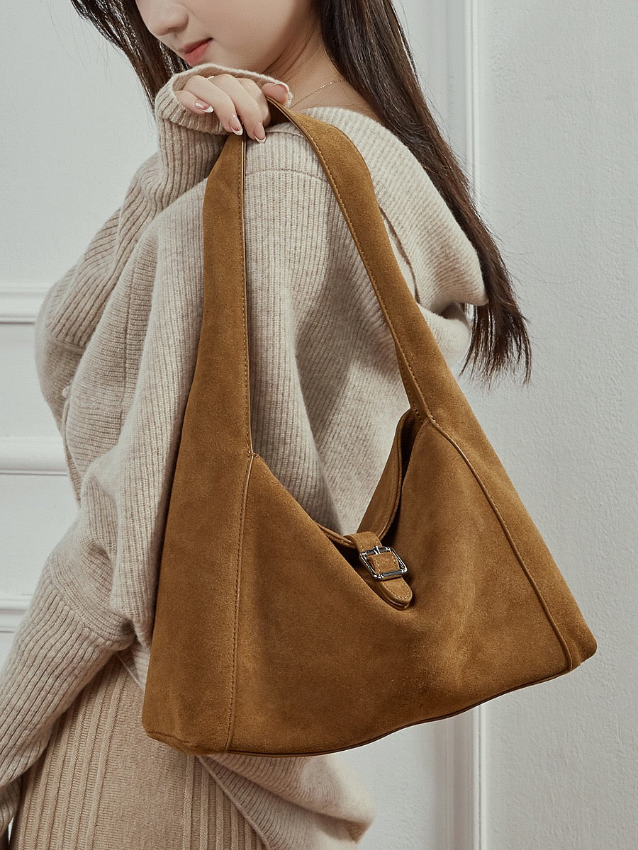 ISADORA Suede Leather Shoulder Bag
