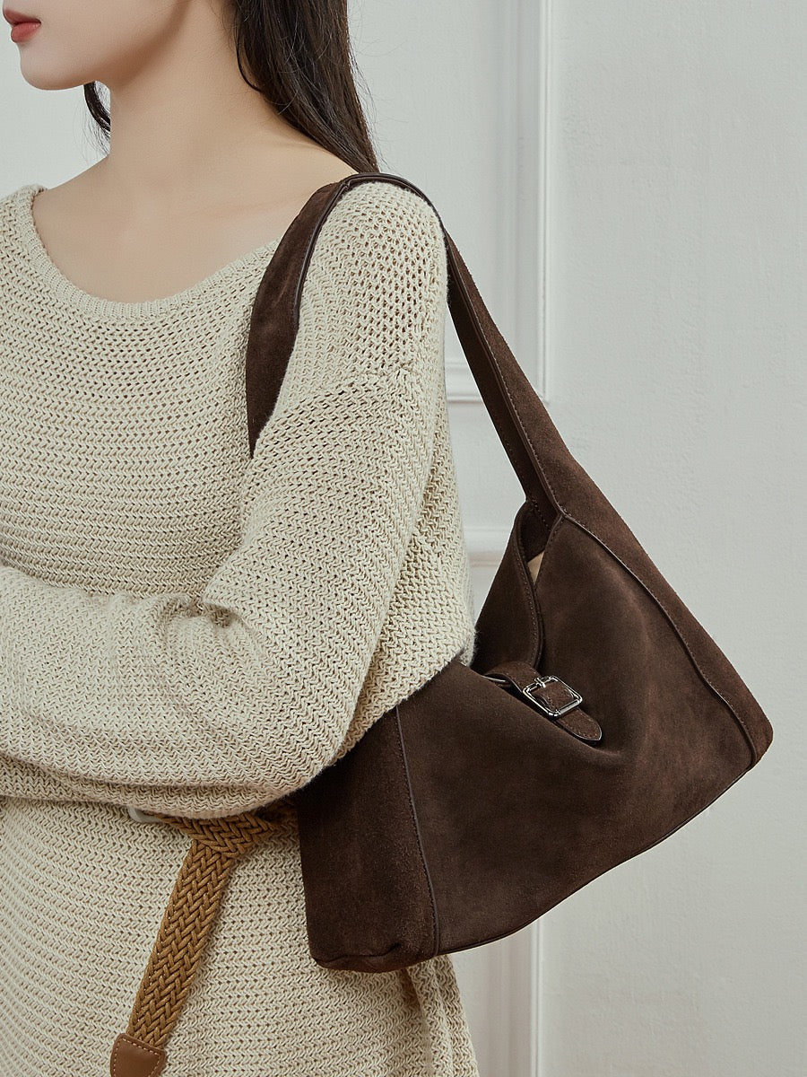 ISADORA Suede Leather Shoulder Bag