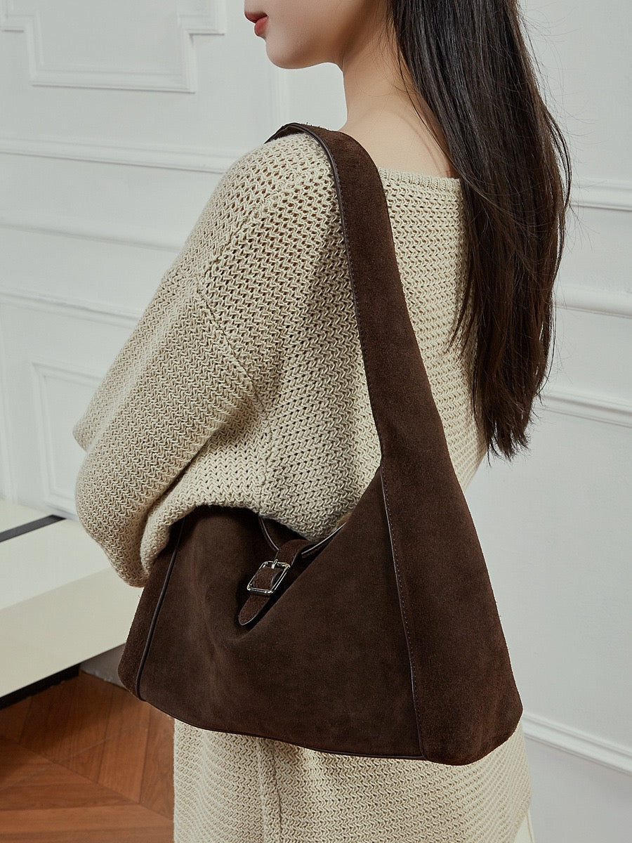 ISADORA Suede Leather Shoulder Bag