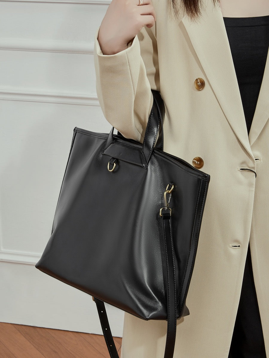 ALDENA Soft Leather Work Tote