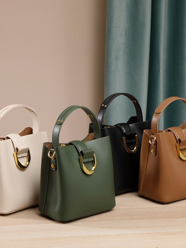 VERDÉA Signature Leather Bucket Bag