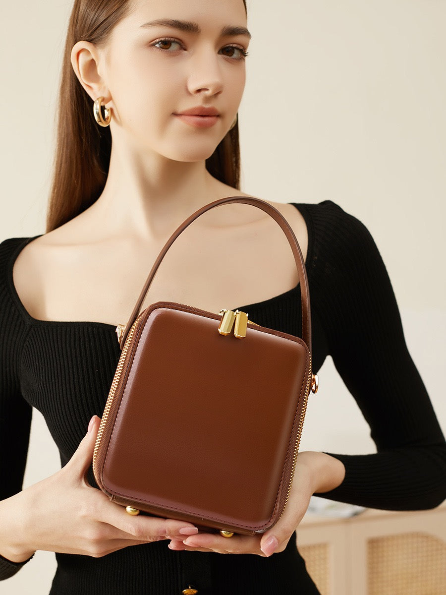 VARELLA Structured Mini Leather Bag