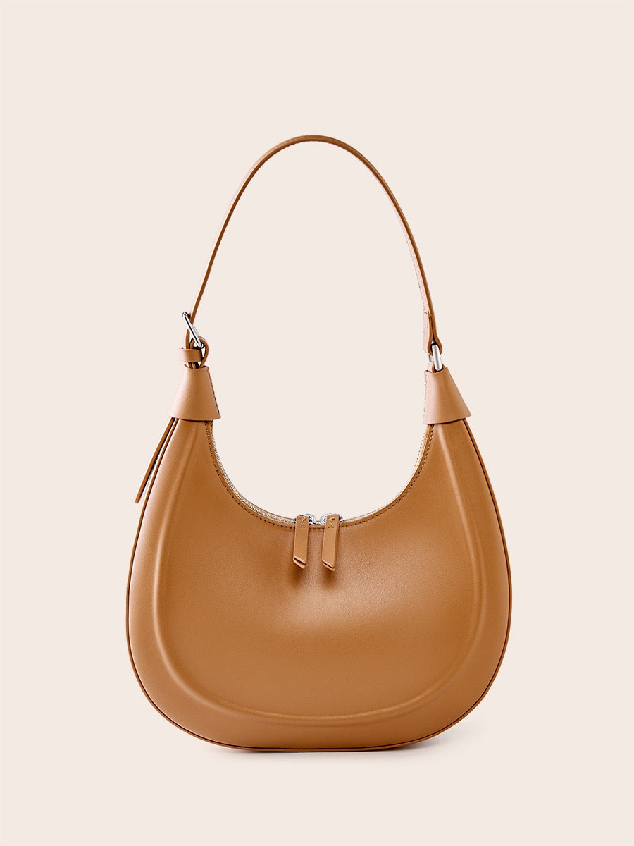 ARIELLE Crescent Leather Shoulder Bag