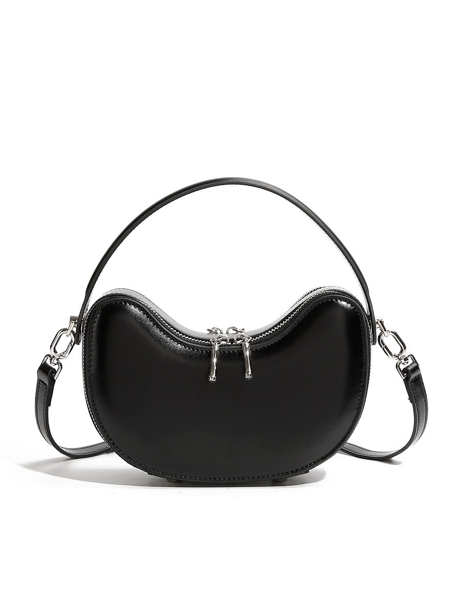 ALVÉRA Crescent Leather Shoulder Bag