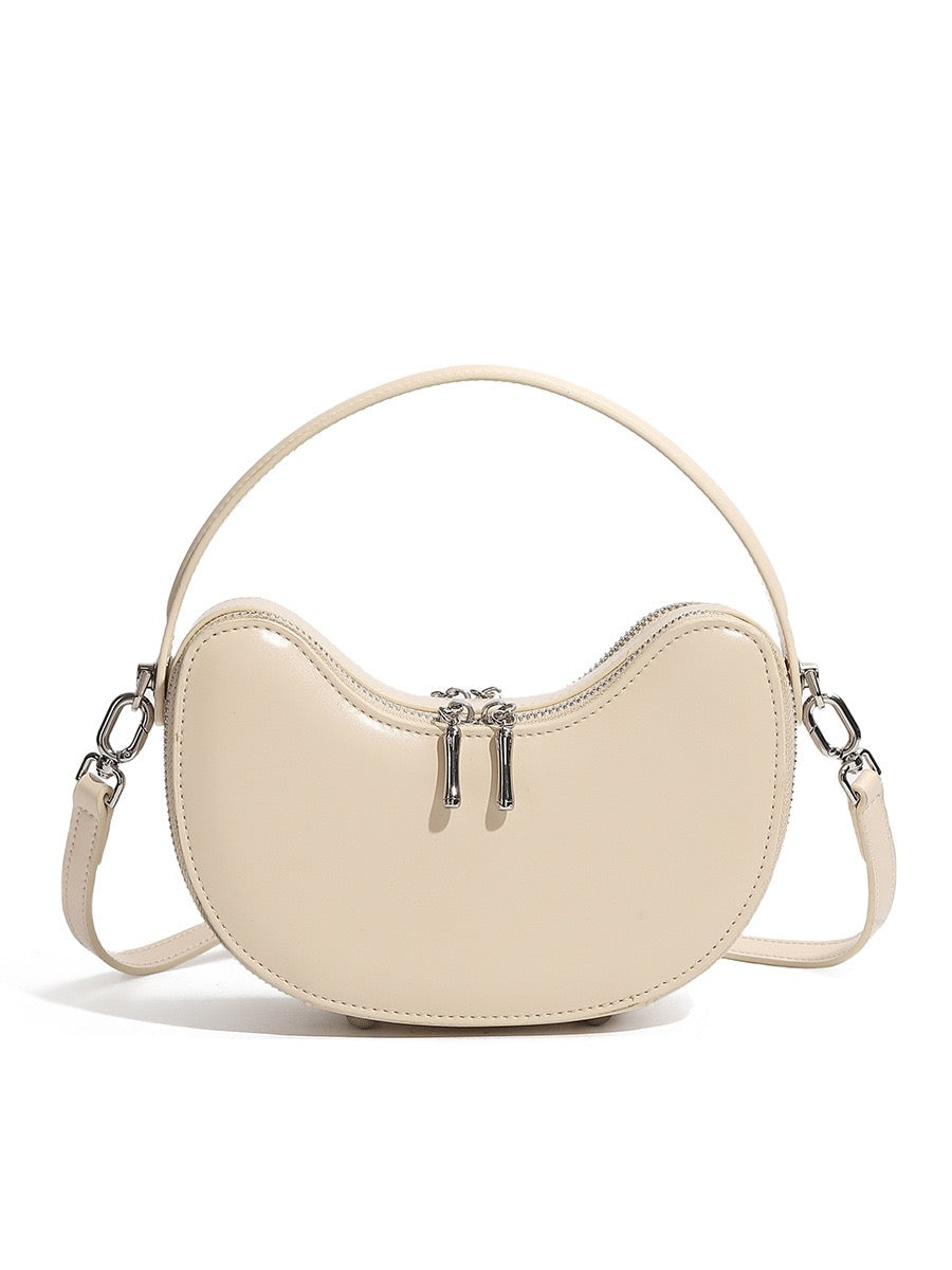 ALVÉRA Crescent Leather Shoulder Bag