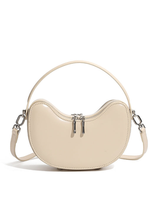 ALVÉRA Crescent Leather Shoulder Bag