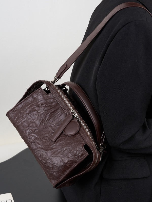 SERENA Textured Leather Doctor Bag