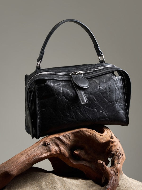 SERENA Textured Leather Doctor Bag