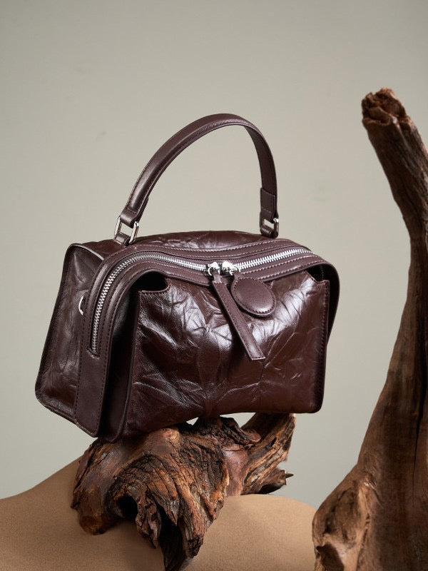 SERENA Textured Leather Doctor Bag