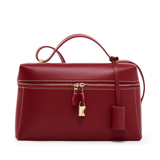 AURELIA Structured Leather Shoulder Bag