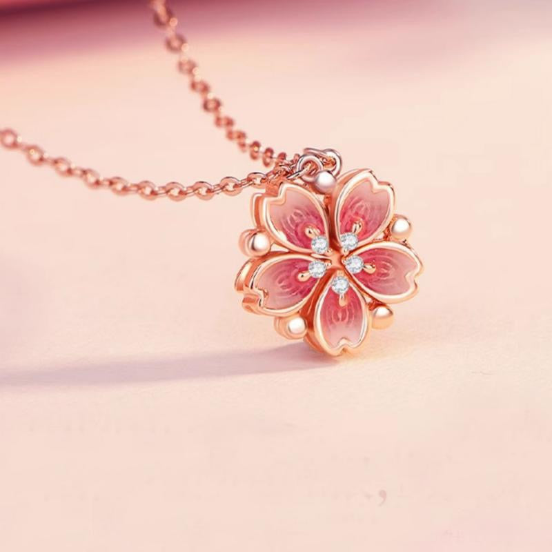 HANABIRA Rose Gold-Plated Silver Cherry Blossom Bracelet