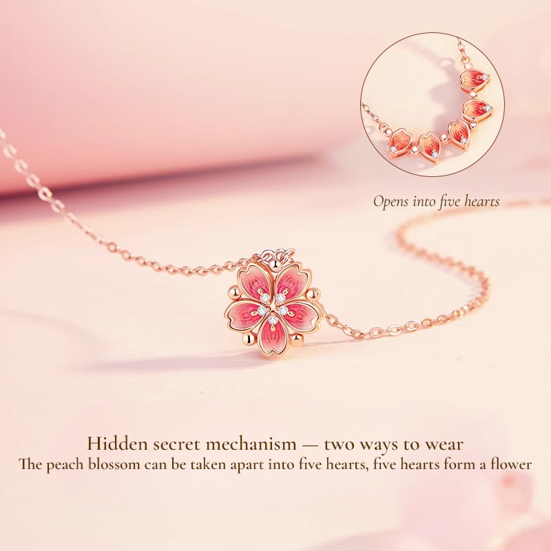 HANABIRA Rose Gold-Plated Silver Cherry Blossom Bracelet