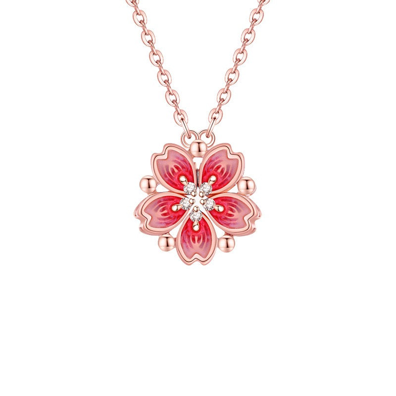 HANABIRA Rose Gold-Plated Silver Cherry Blossom Bracelet