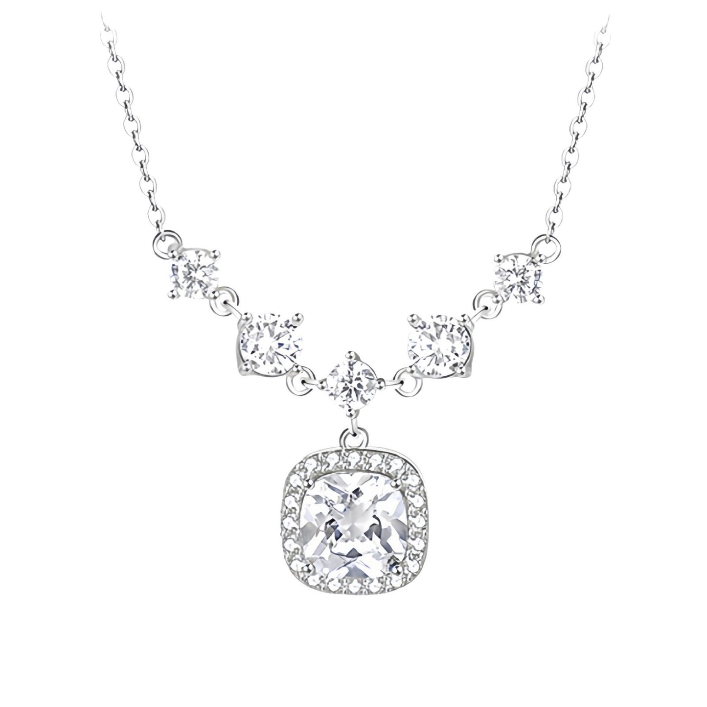 IMPEROVA Silver Statement Necklace