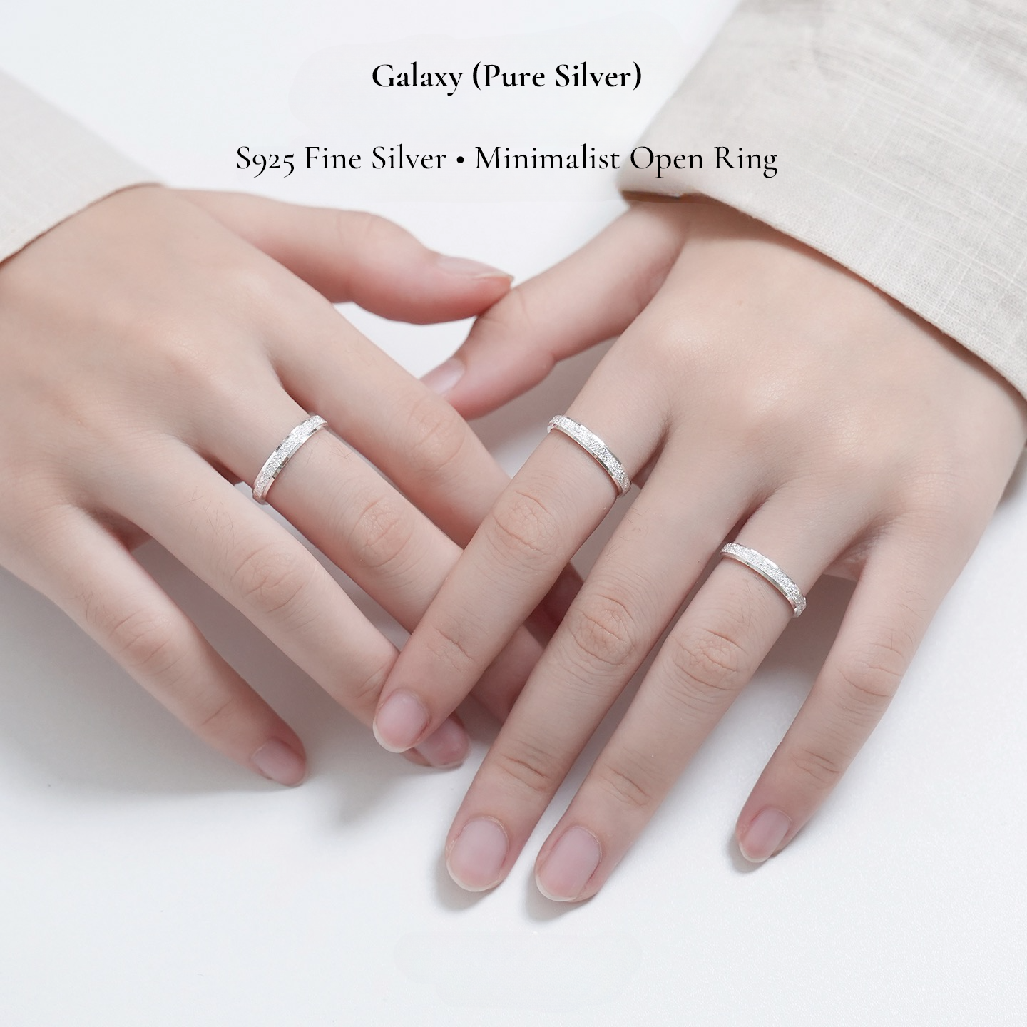 GALAXERA Silver Couple Rings