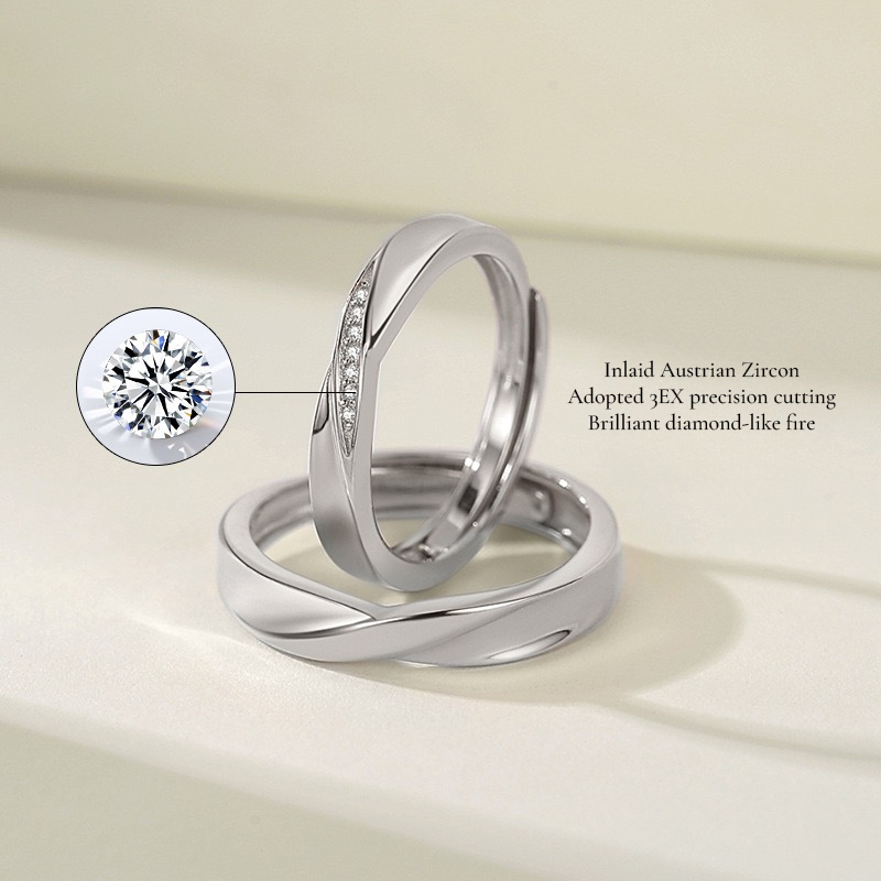 TORSELLA Silver Couple Rings