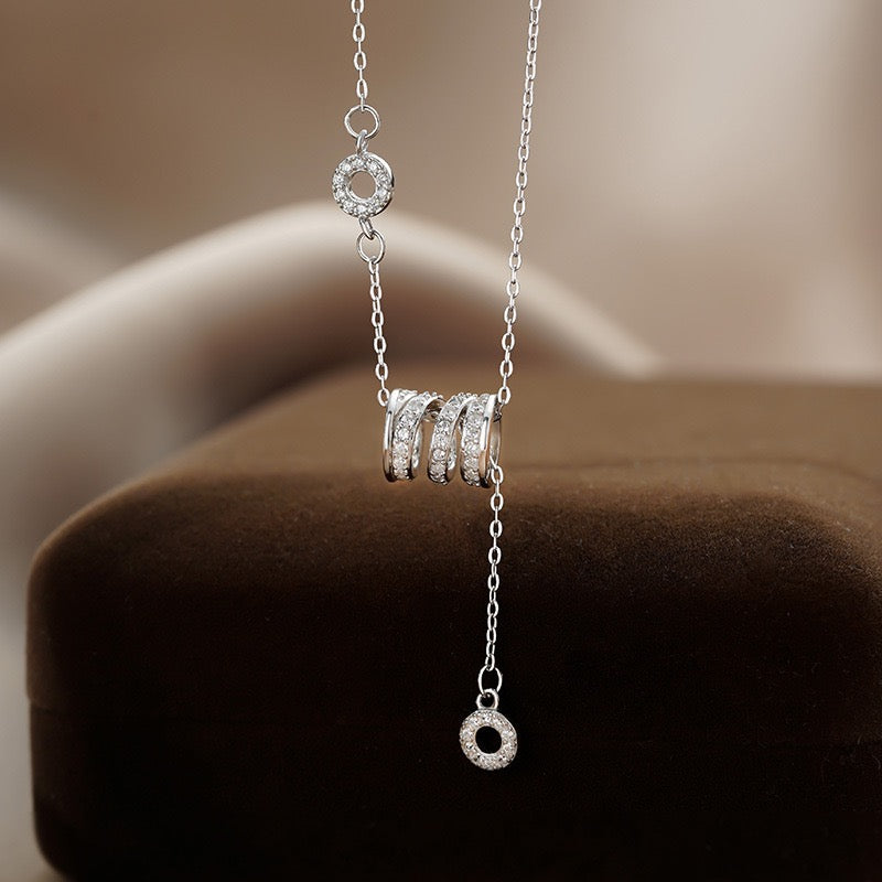 ORBELLA Silver Ring Pendant Necklace
