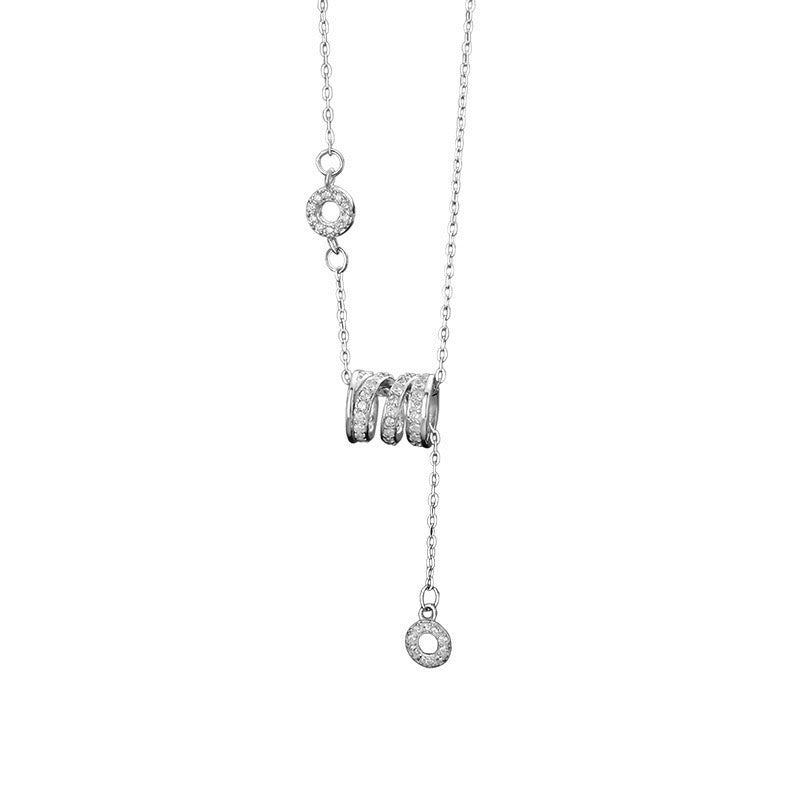 ORBELLA Silver Ring Pendant Necklace