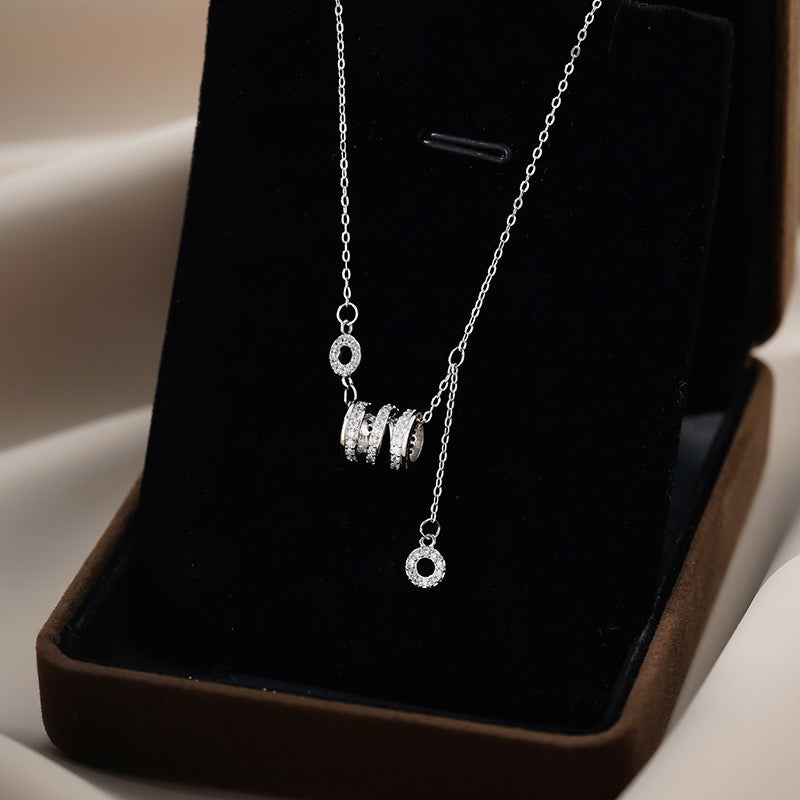ORBELLA Silver Ring Pendant Necklace