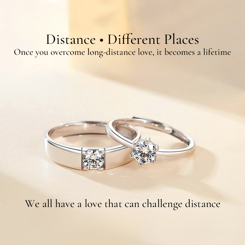 DISTANZA Silver Couple Rings