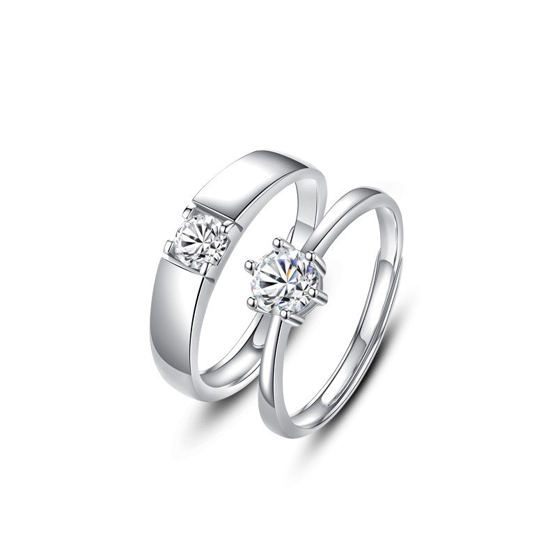 DISTANZA Silver Couple Rings