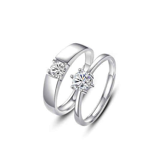 DISTANZA Silver Couple Rings